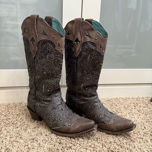 Corral Studded Embroidered Western Boots
